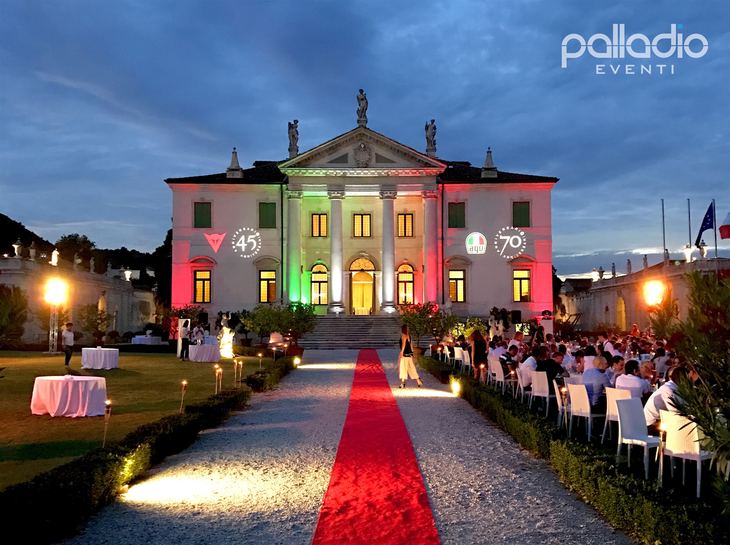 villa cordellina illuminazione a led eventi aziendali